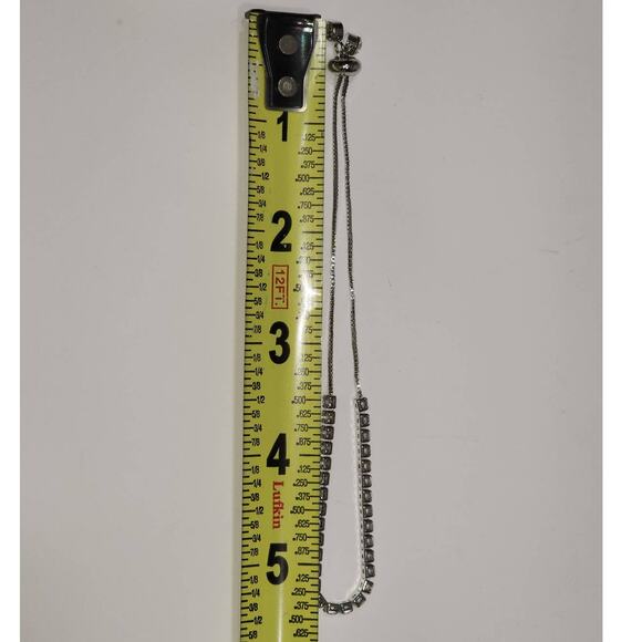 Beautiful Silver Slider Tennis Bracelet Made with Brilliant Swarovski Crystals - Picture 8 of 8